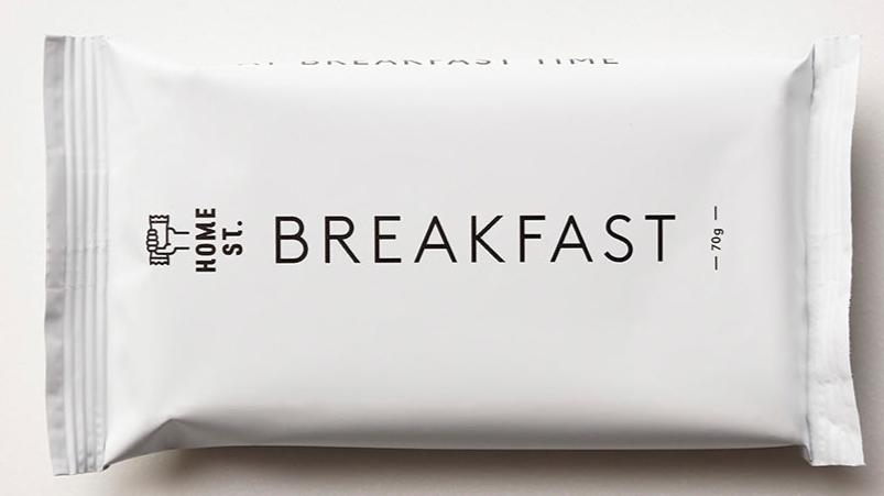 Packaging for BAR NONE Breakfast cereal bar, displaying the product name &