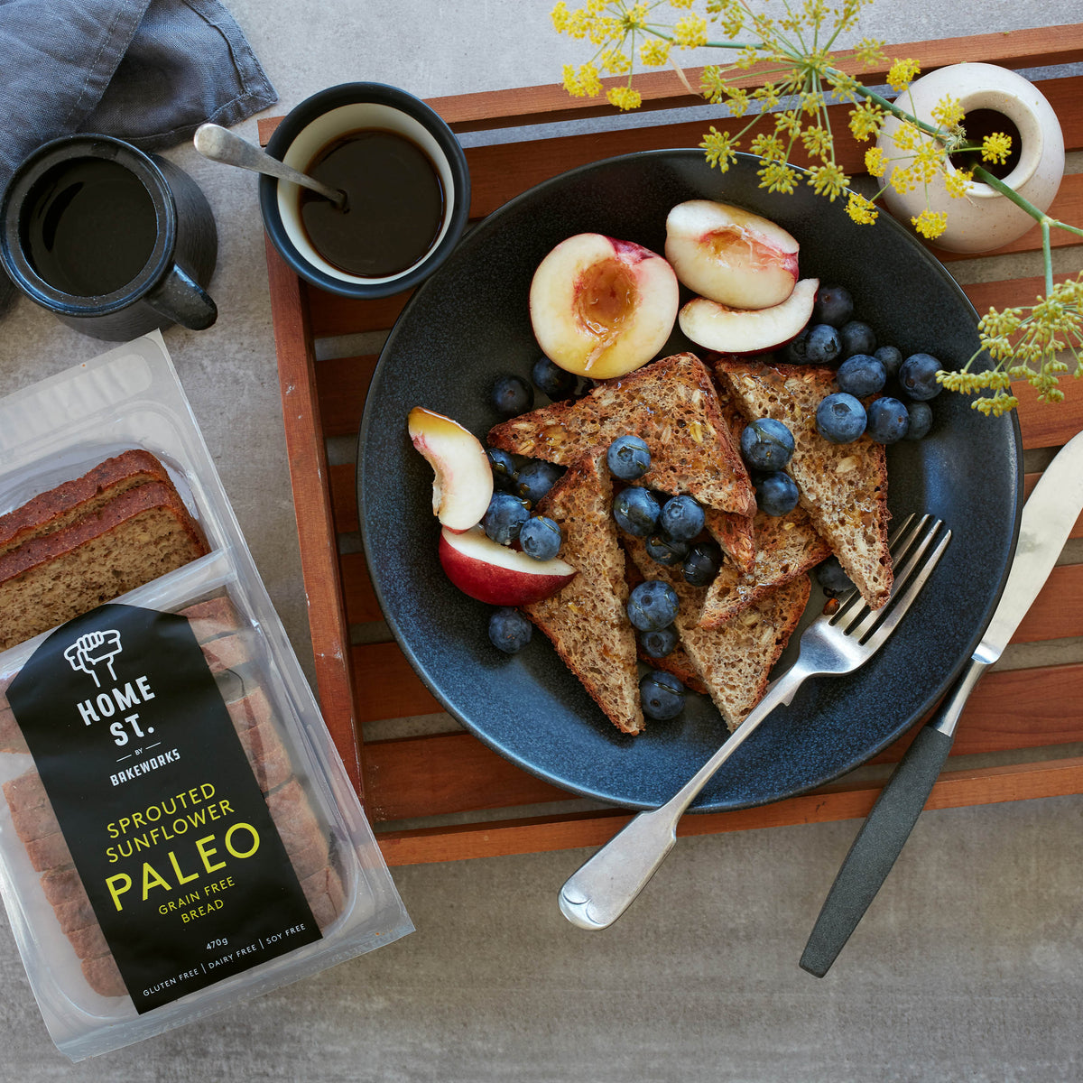 Home St. Sprouted Sunflower Paleo Bread 470g